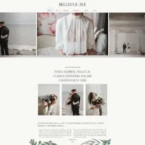 Screenshot of a professionally designed wedding photography website homepage by Ariful Islam