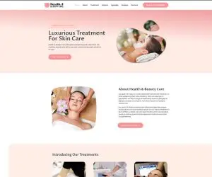Screenshot of a professionally designed health & beauty website homepage by Ariful Islam